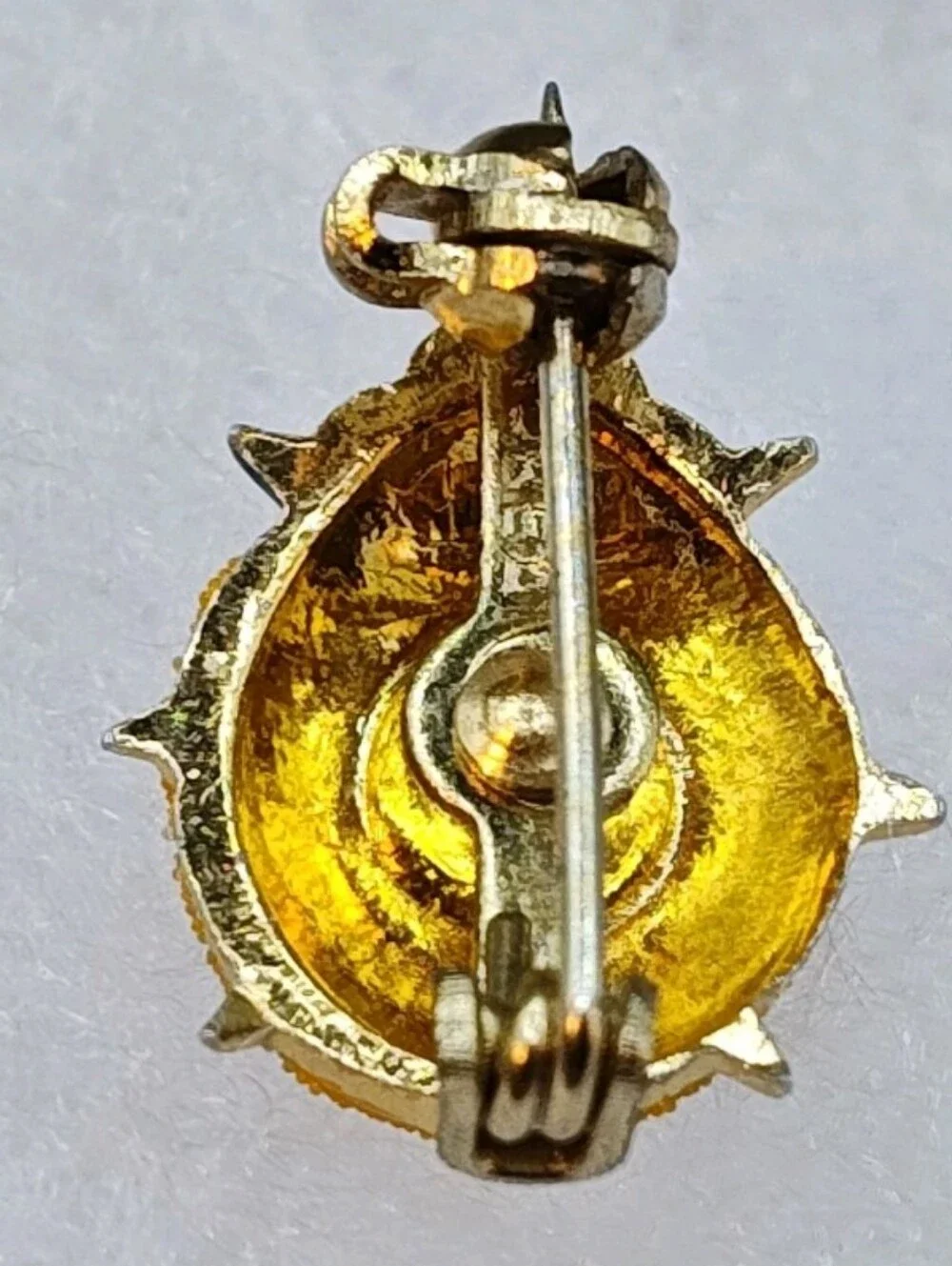 Vintage 3 Bug Incect Brooches Rhinestones Garden Ladybug Lapel Pins Gold Tone